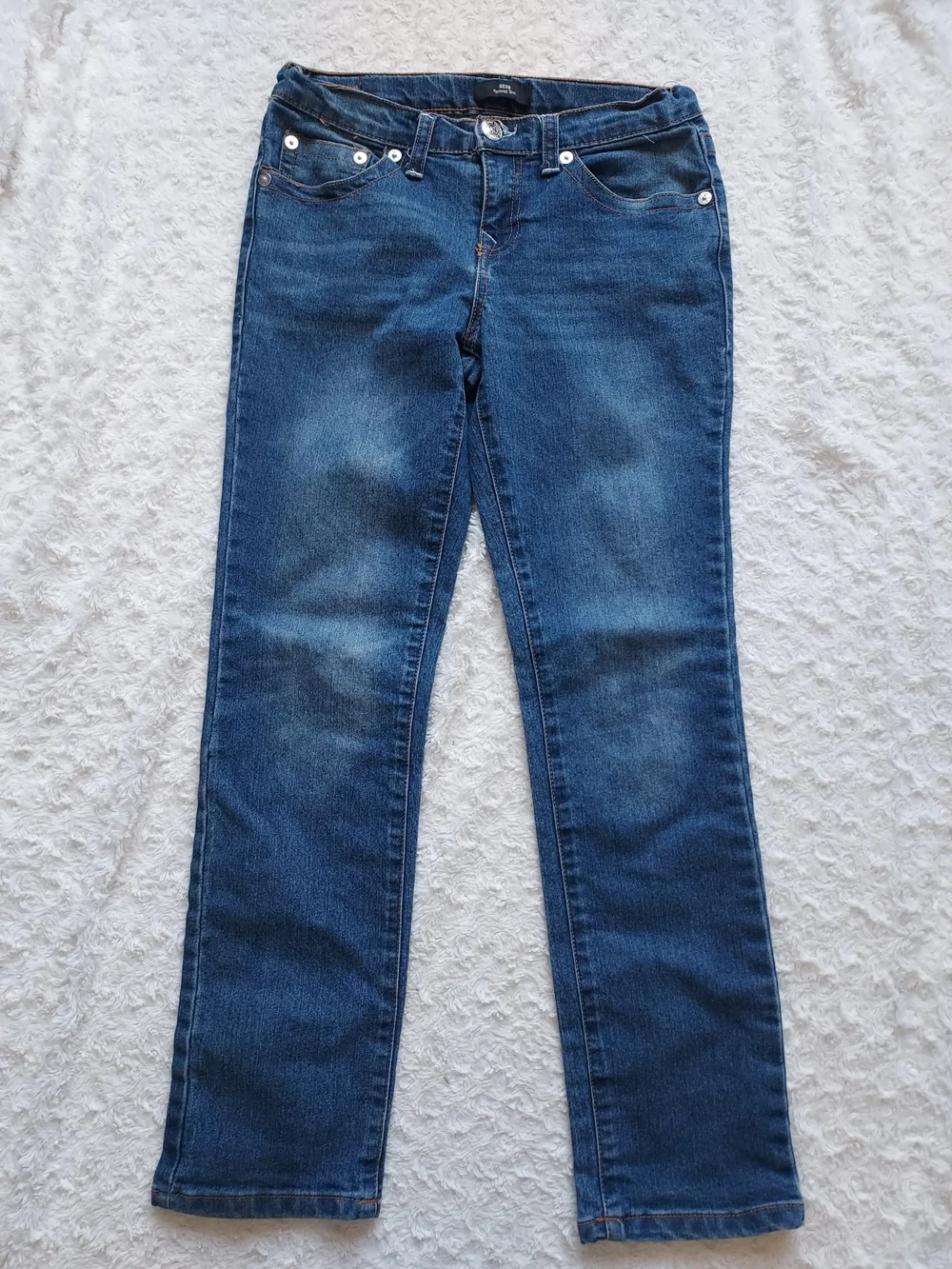 True Religion Geno Relaxed Slim Straight Leg Jeans Dark Indigo Wash Comfy Casual